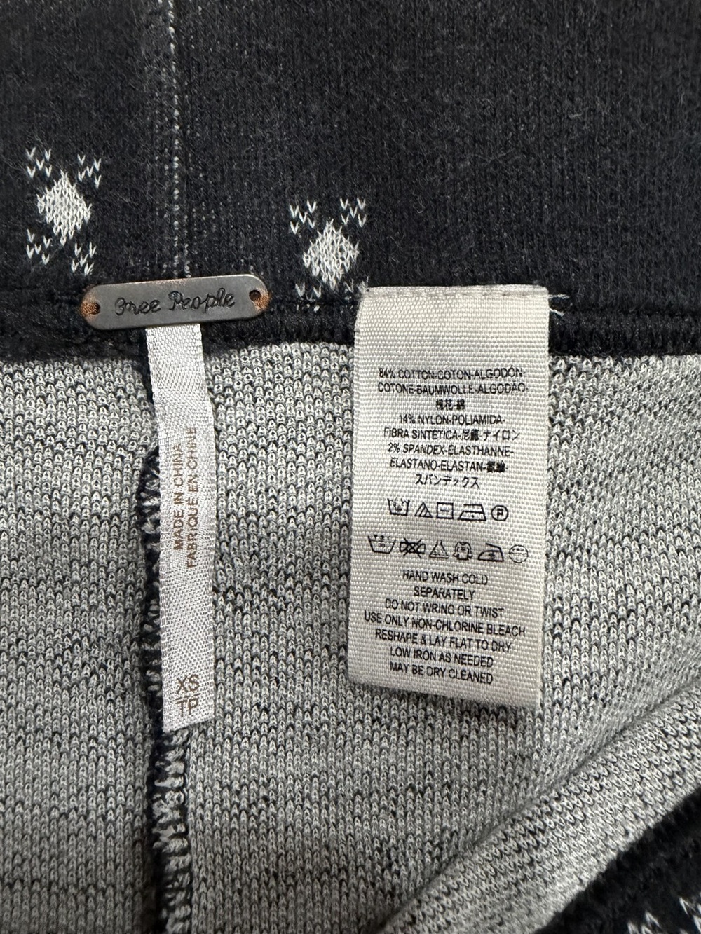 Free People Knit Floral Fair Isle / Lisle Leggings - Picture 4 of 4